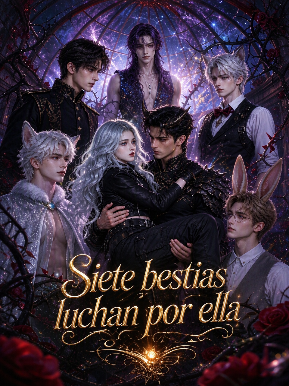 Siete bestias luchan por ella