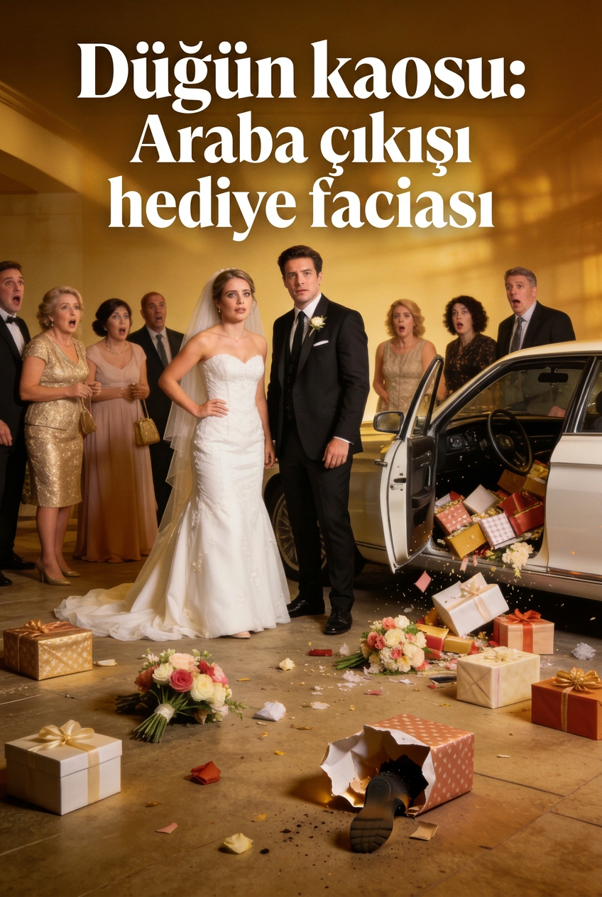Düğün kaosu: Araba çıkışı hediye faciası