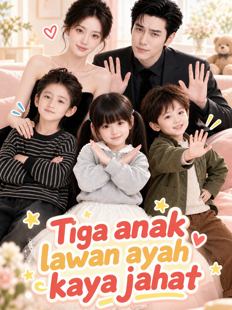 Tiga anak lawan ayah kaya jahat