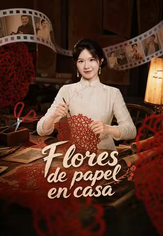 Flores de papel en casa