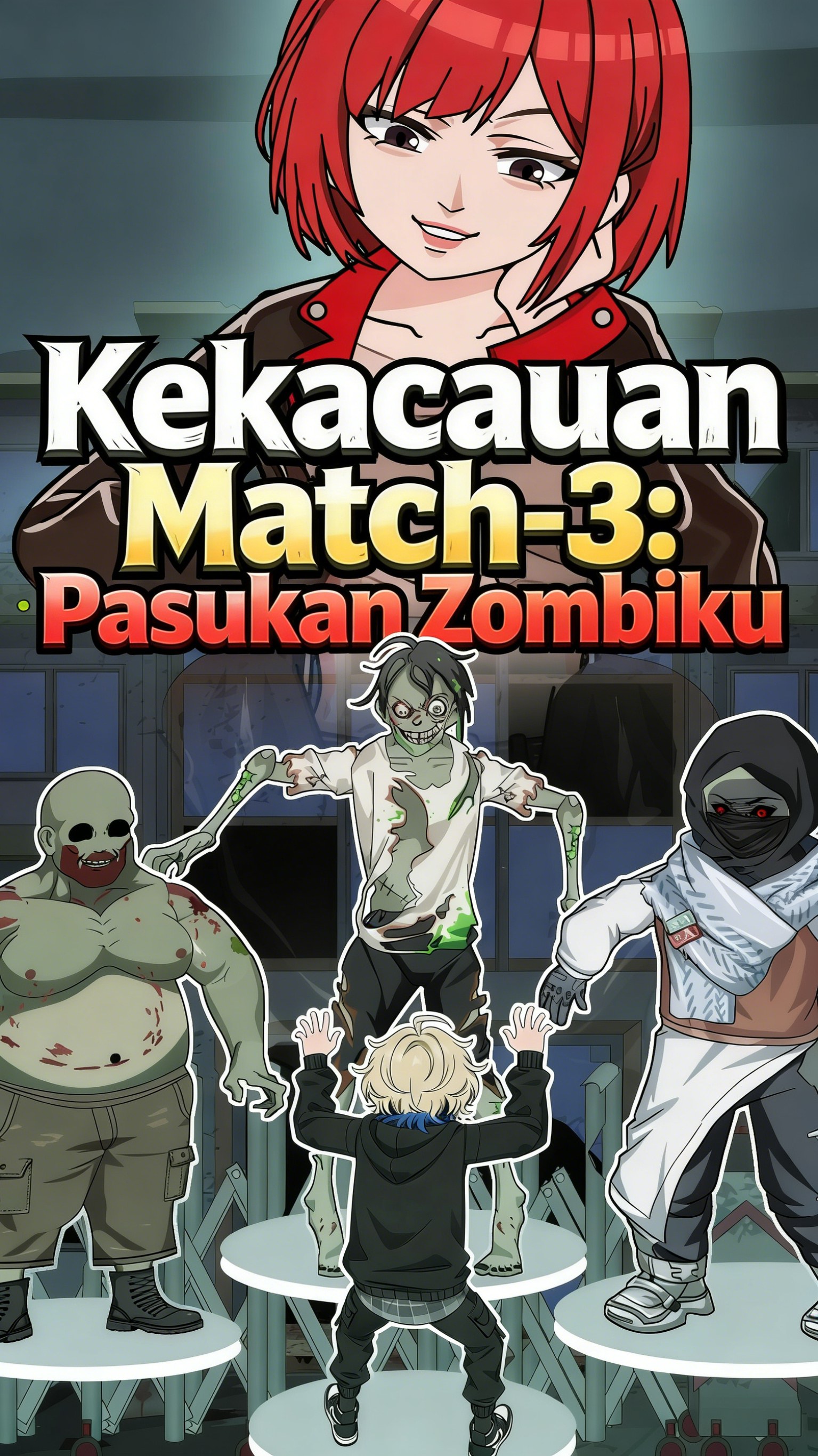 Kekacauan Match-3: Pasukan Zombiku