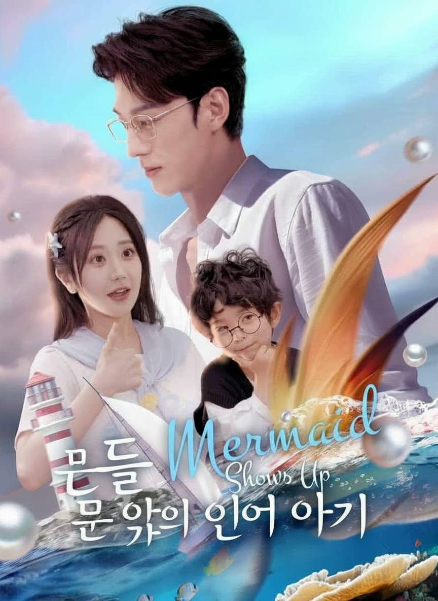 문 앞의 인어 아기