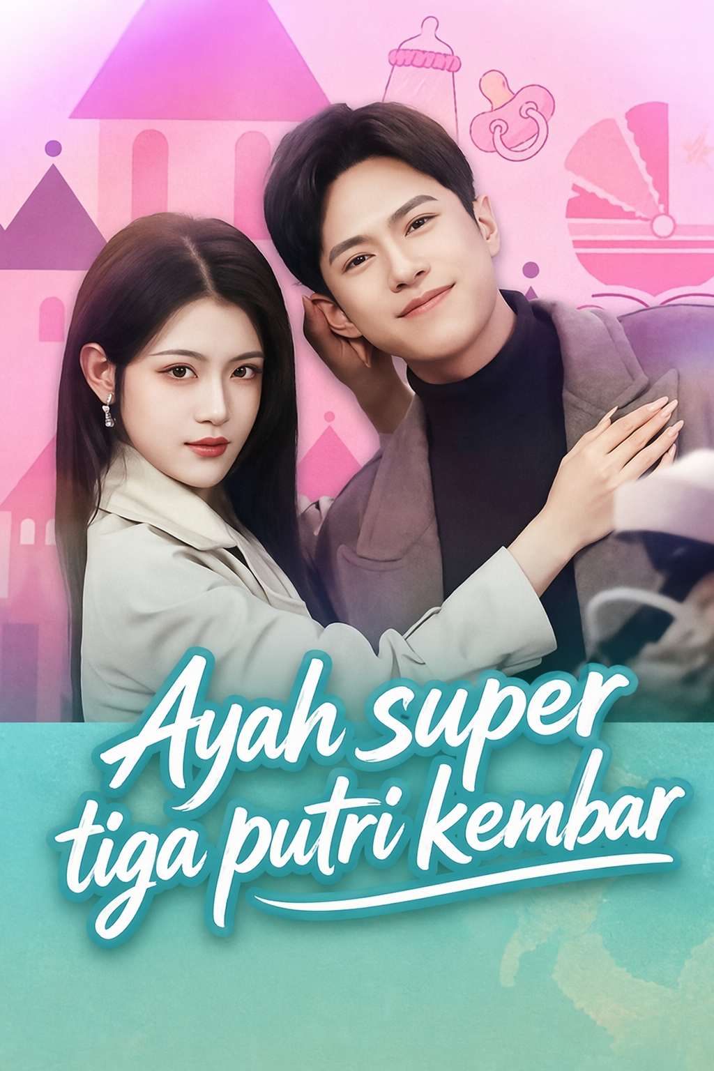 Ayah super tiga putri kembar