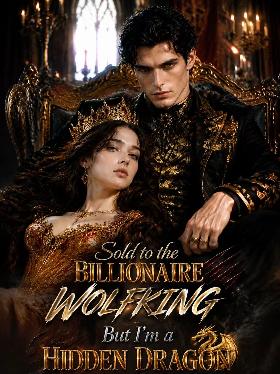 Sold to the Billionaire Wolf King, But I'm a Hidden Dragon Princess