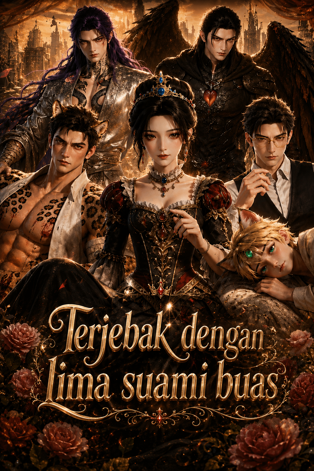 Terjebak dengan lima suami buas