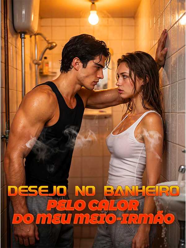 Desejo no Banheiro pelo Calor do Meu Meio-Irmão