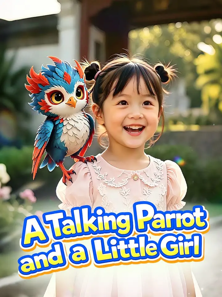 A Talking Parrot and a Little Girl