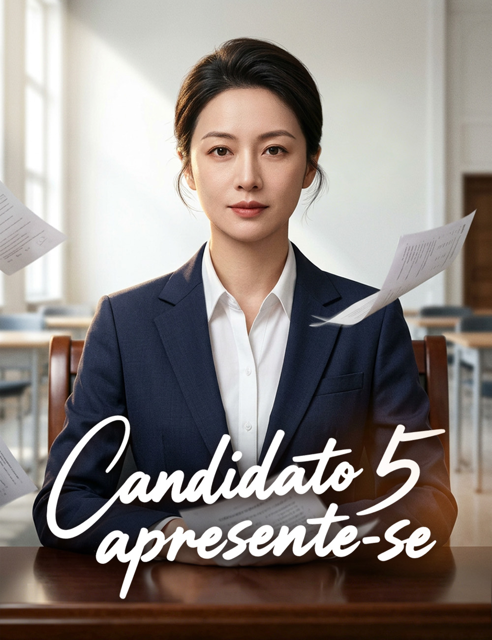 Candidato 5, apresente-se.[dublado]