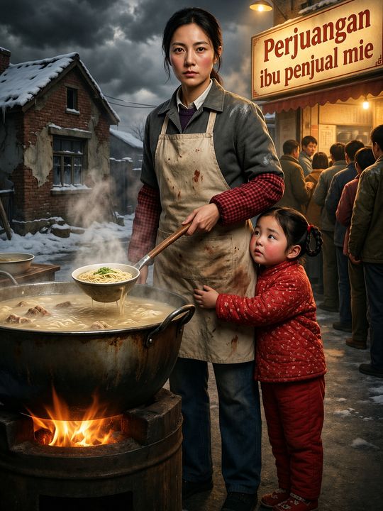 Perjuangan ibu penjual mie