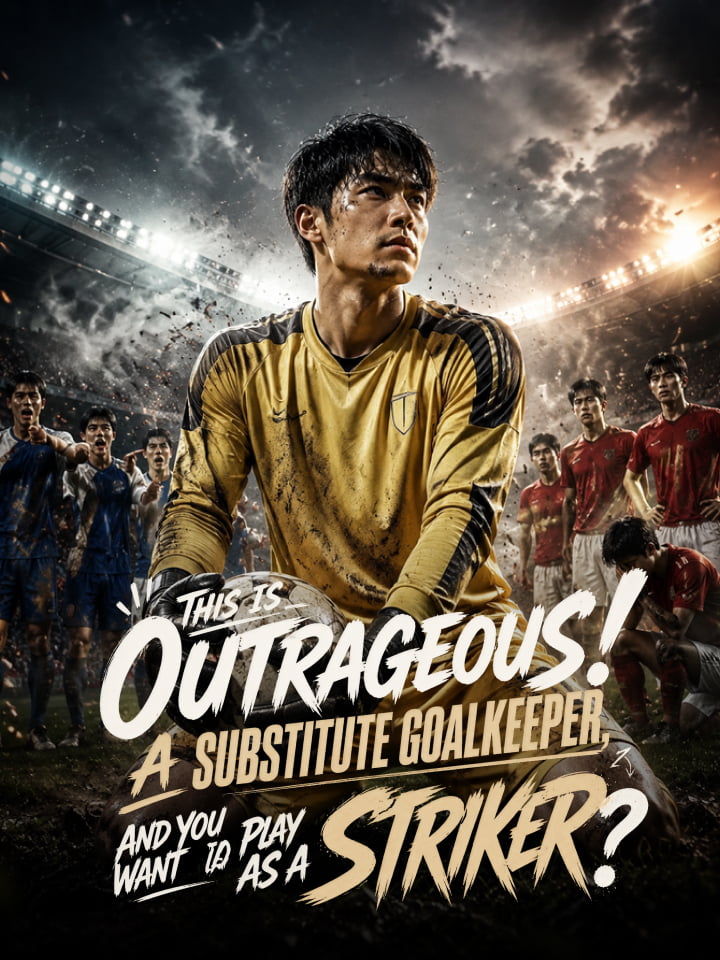This is outrageous! A substitute goalkeeper, and you want me to play as a striker?