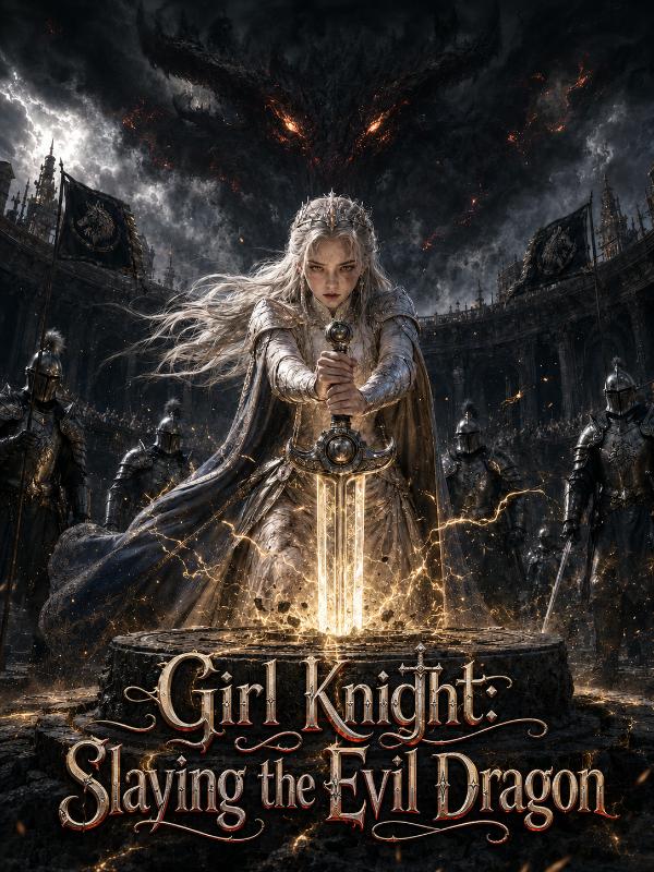 Girl Knight Slaying the Evil Dragon