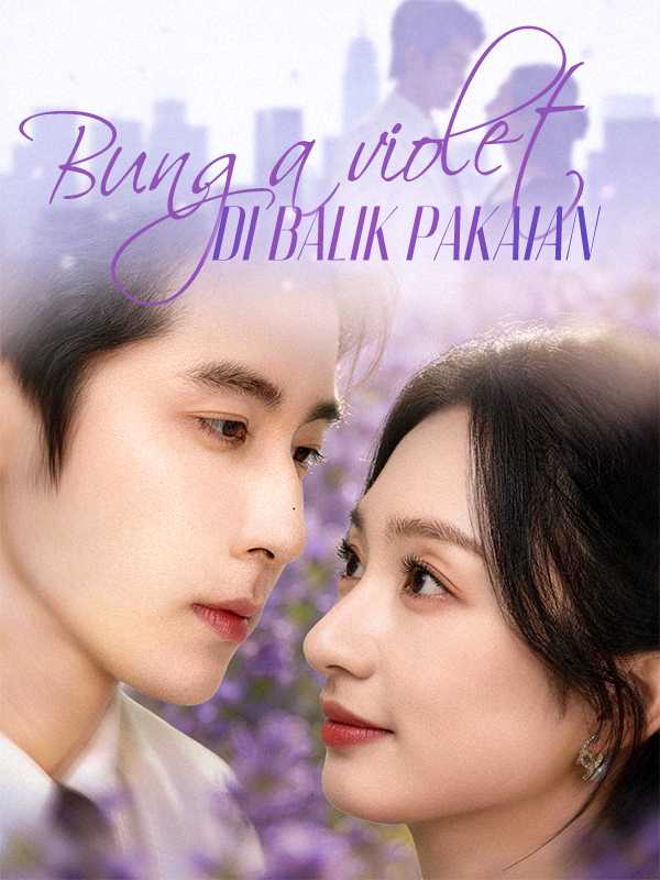 Bunga violet di balik pakaian