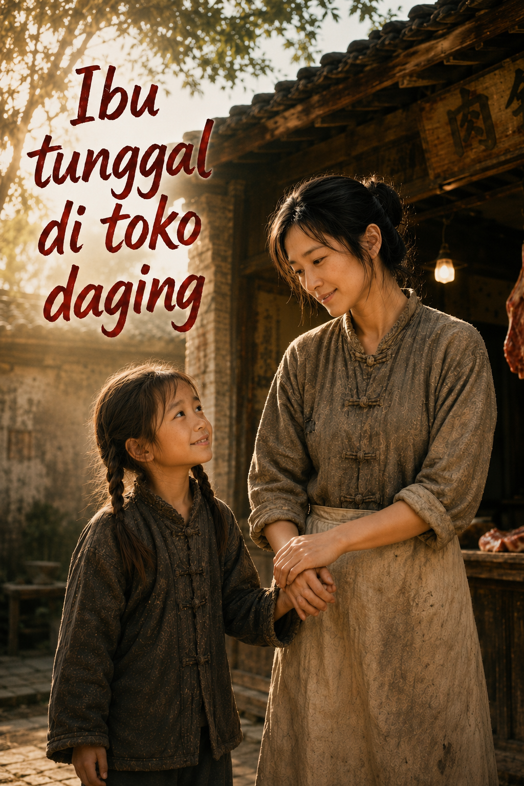 Ibu tunggal di toko daging