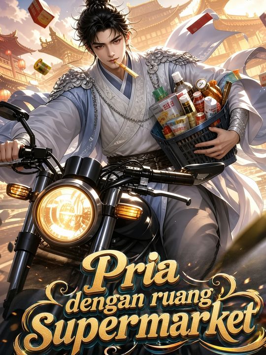 Pria dengan ruang supermarket