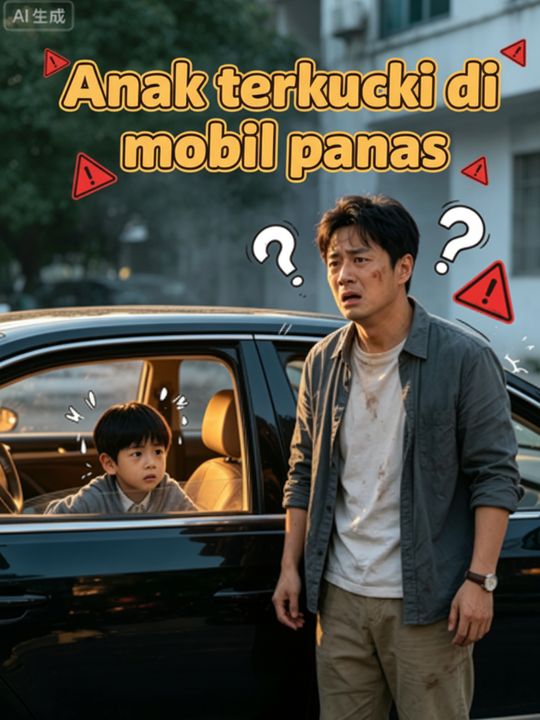 Anak terkunci di mobil panas