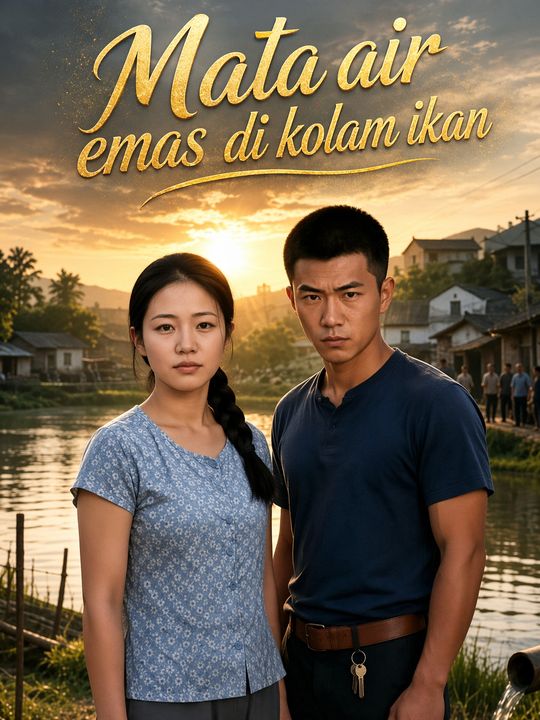 Mata air emas di kolam ikan