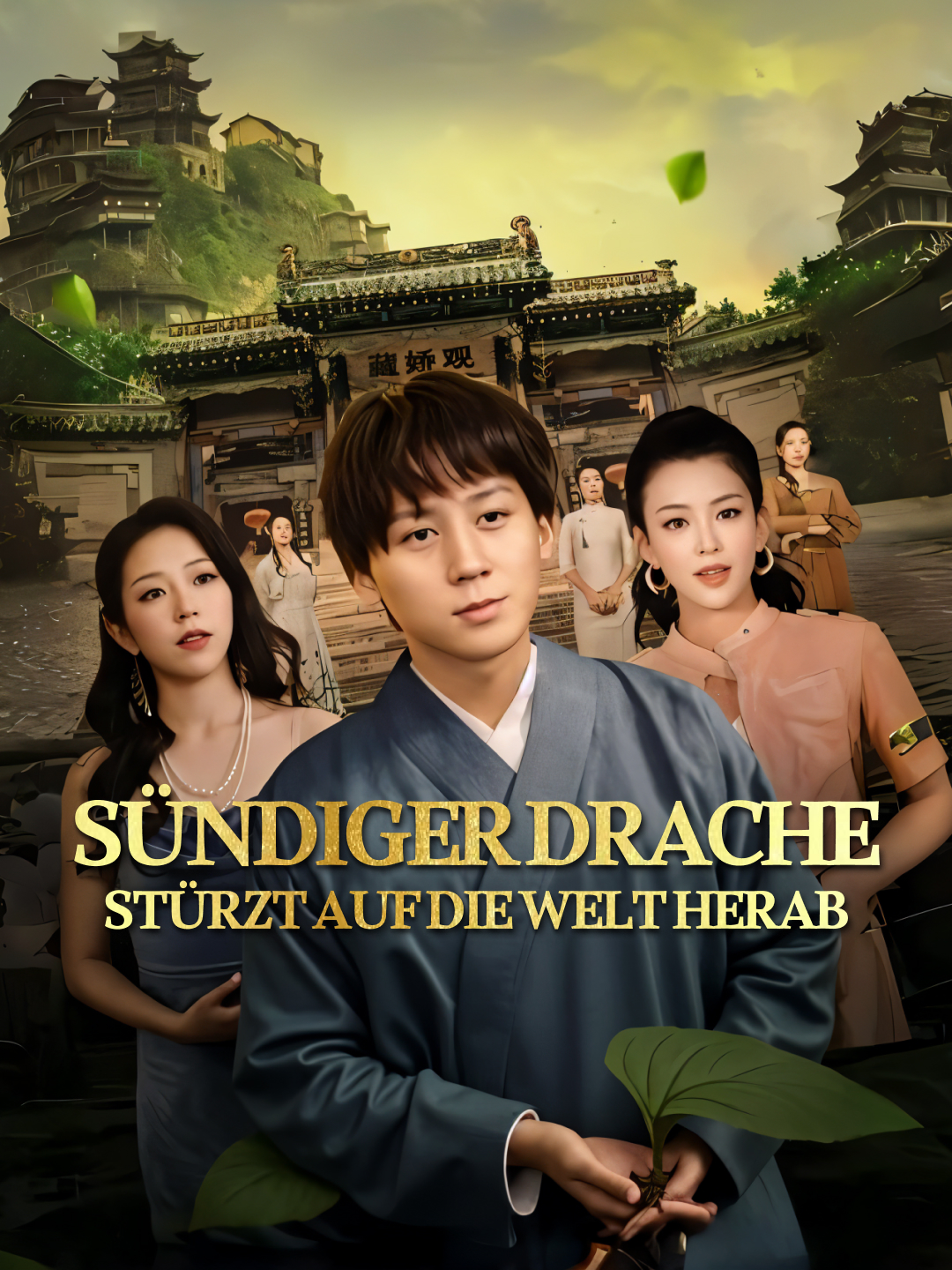Sündiger Drache stürzt auf die Welt herab