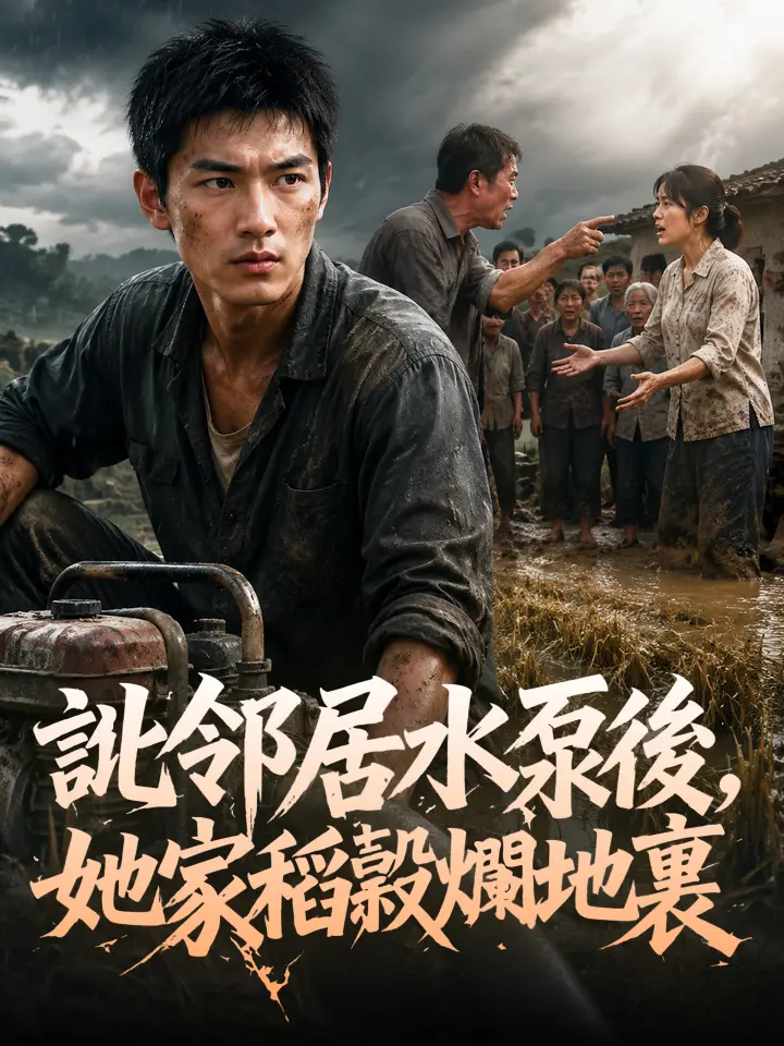 訛鄰居水泵後，她家稻穀爛地裏