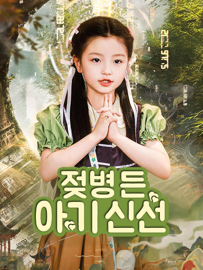 젖병 든 아기 신선