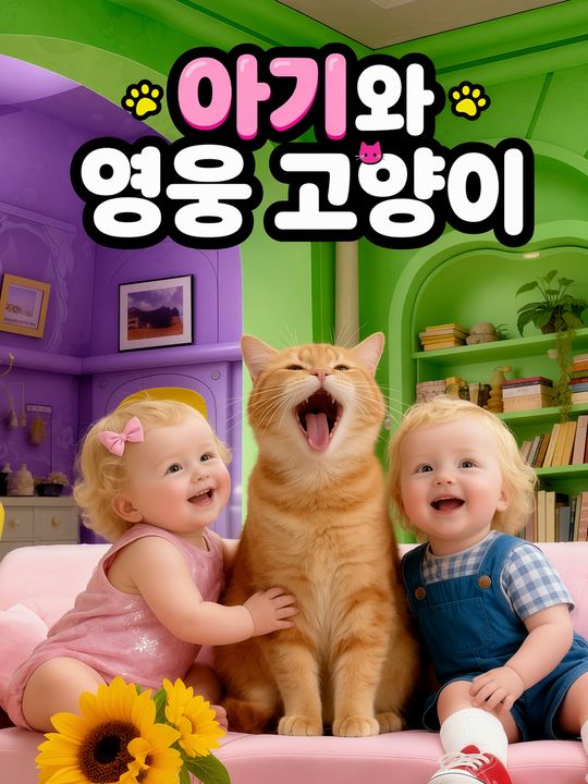 아기와 영웅 고양이
