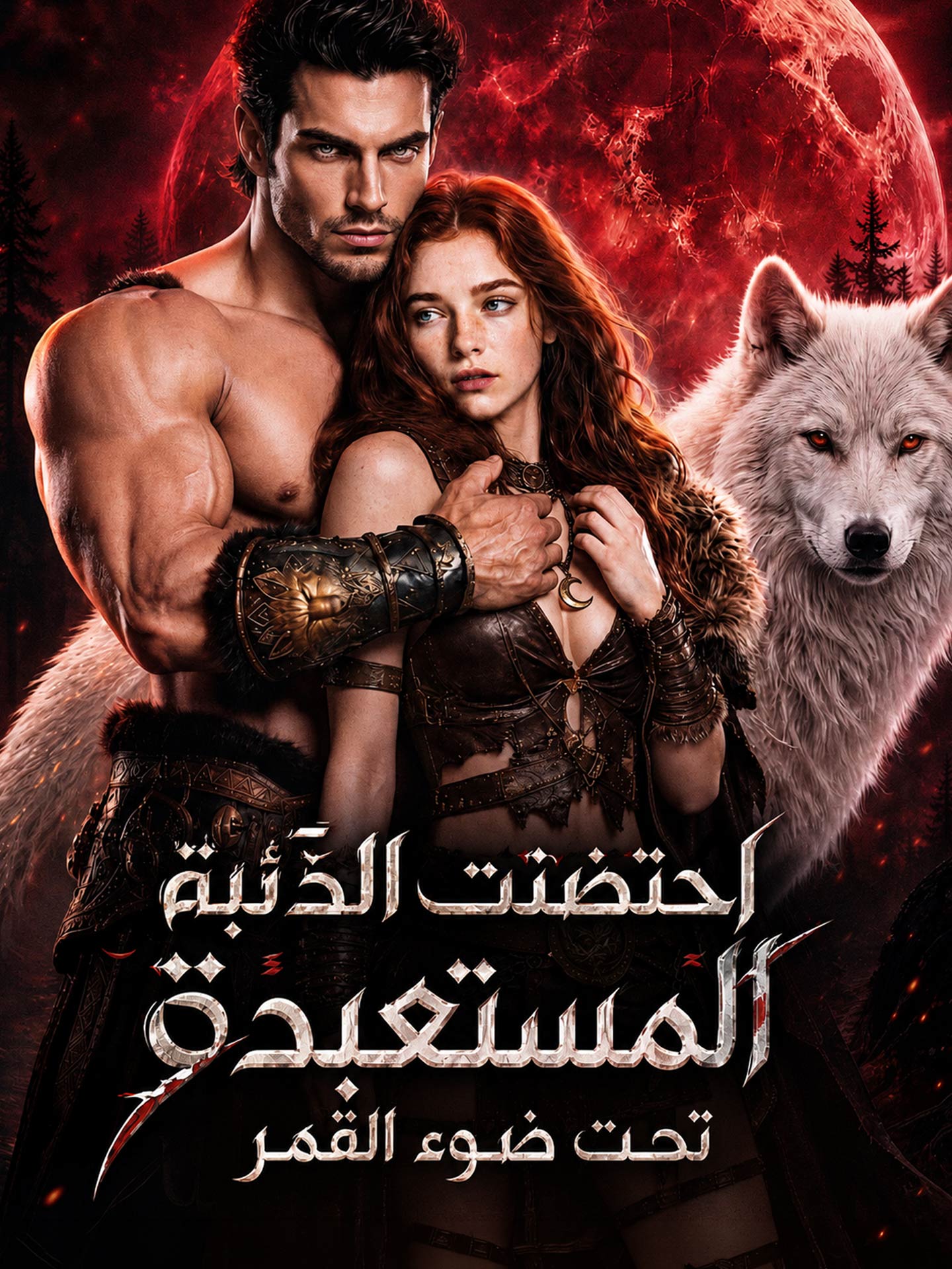 احتضنت الذئبة المستعبدة تحت ضوء القمر