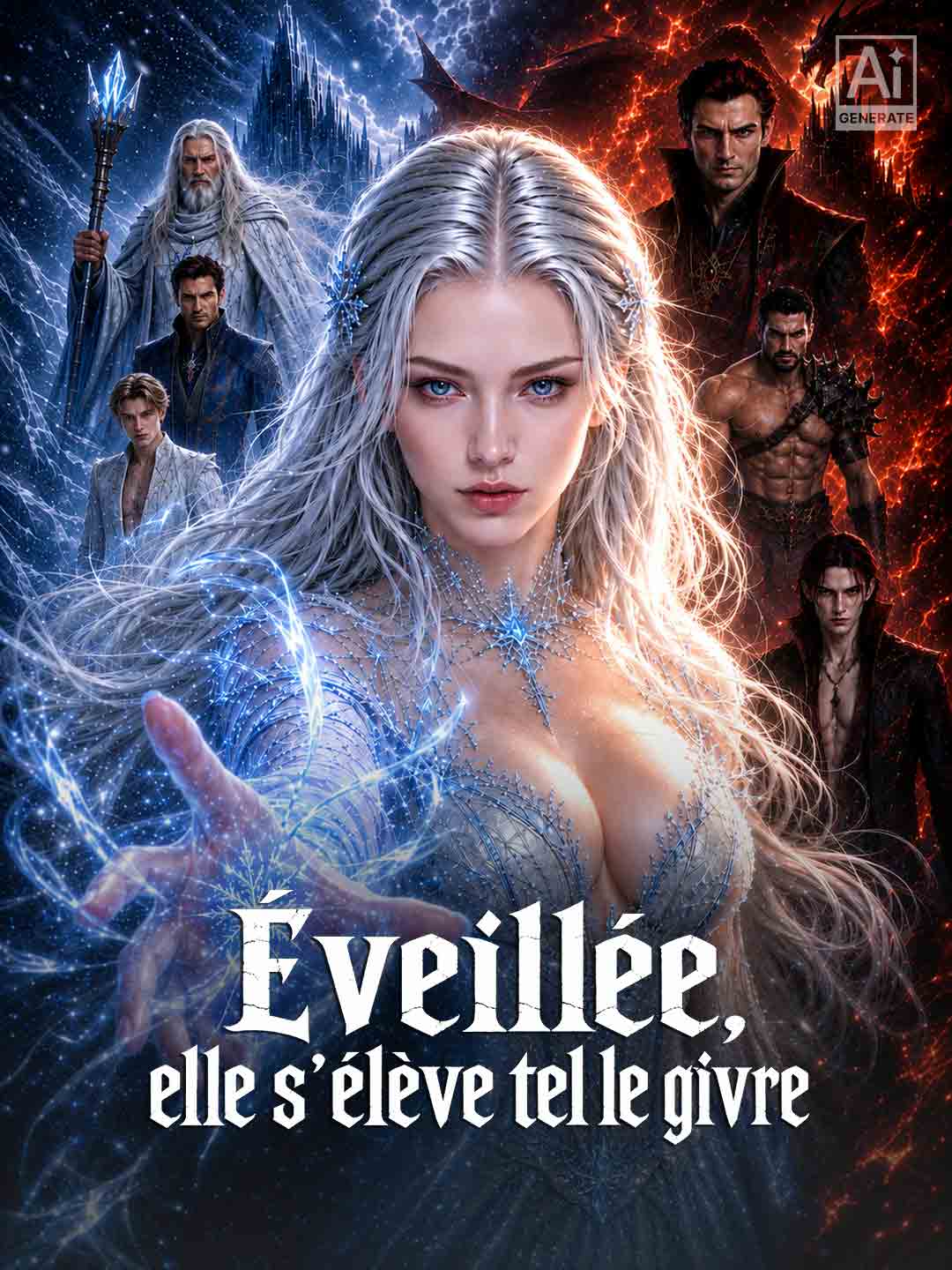 Éveillée, elle s'élève tel le givre