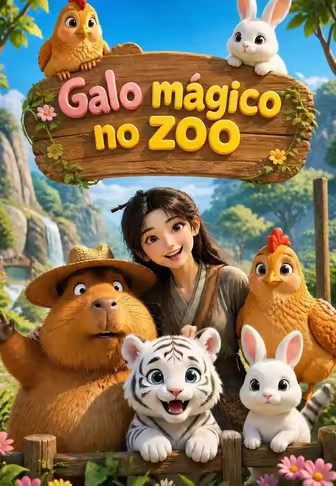 Galo mágico no zoo
