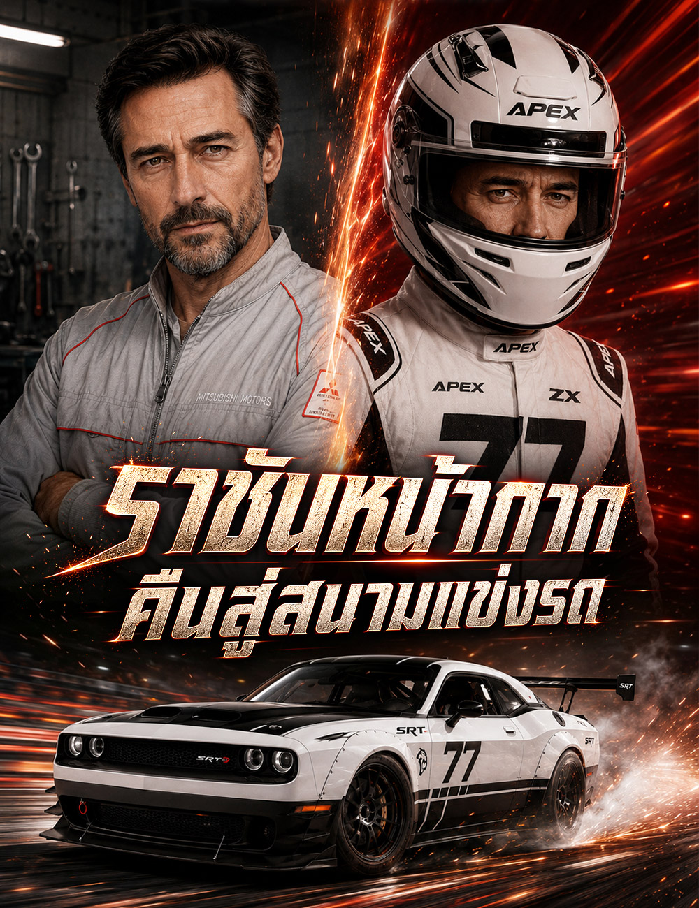ราชันหน้ากากคืนสู่สนามแข่งรถ（ฉบับพากย์ ）