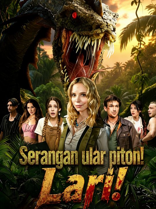 Serangan ular piton! Lari!