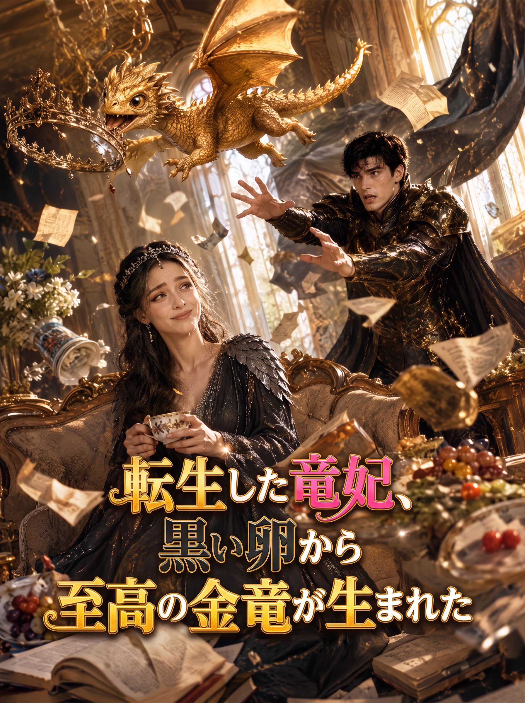 転生した竜妃、黒い卵から至高の金竜が生まれた