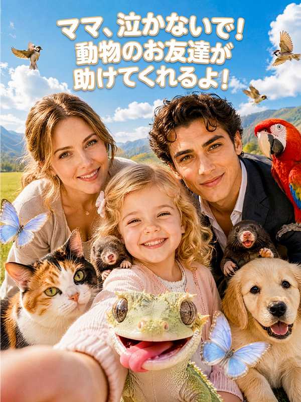 ママ、泣かないで！動物のお友達が助けてくれるよ！