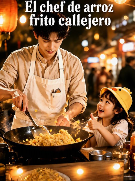 El chef de arroz frito callejero