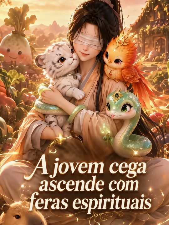 A jovem cega ascende com feras espirituais