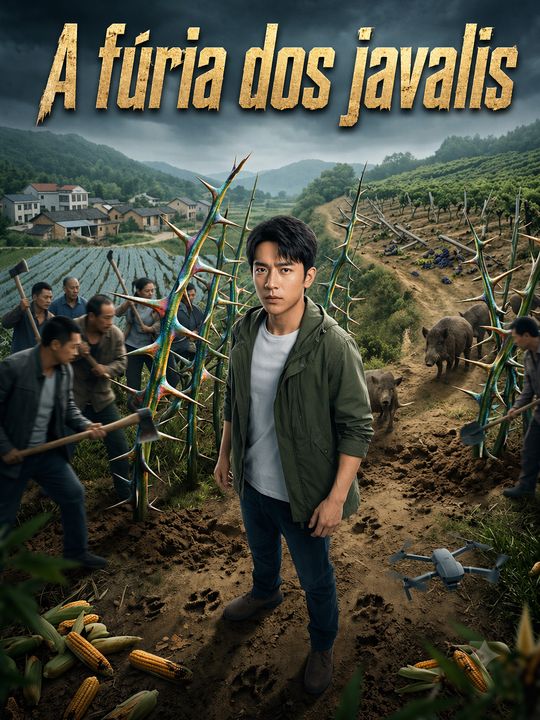 Agricultor luta contra javalis