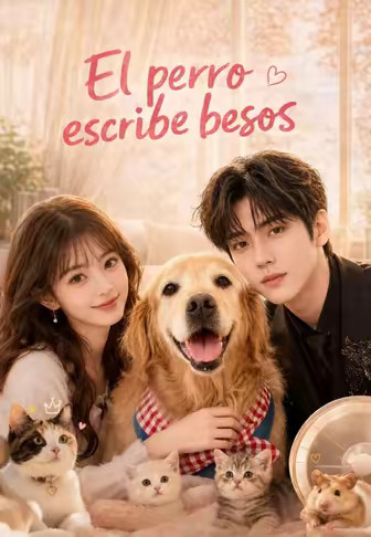 El perro escribe besos