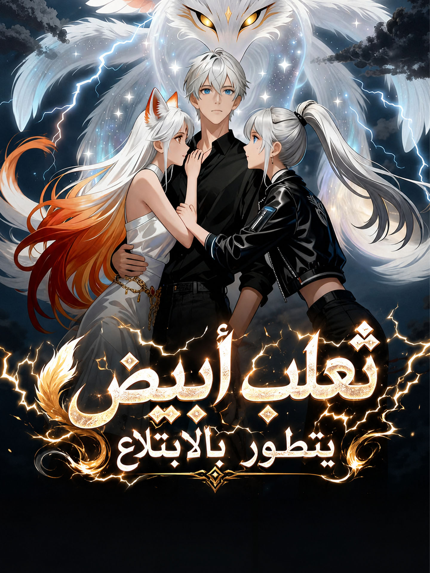 ثعلب أبيض يتطور بالابتلاع