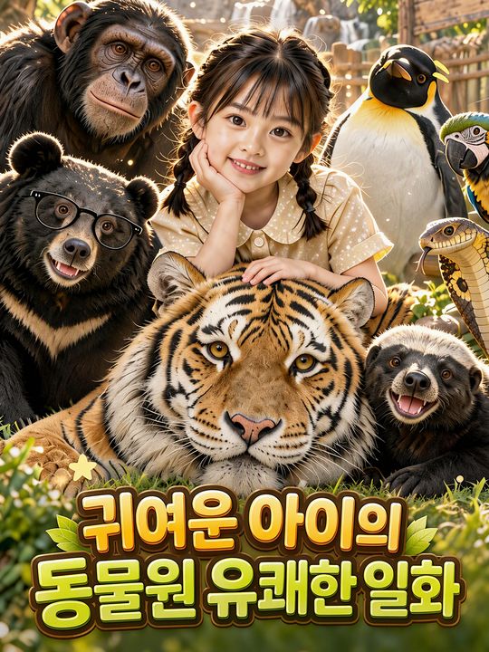 귀여운 아이의 동물원 유쾌한 일화