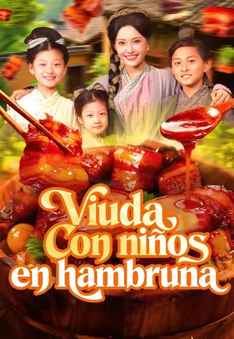 Viuda con niños en hambruna