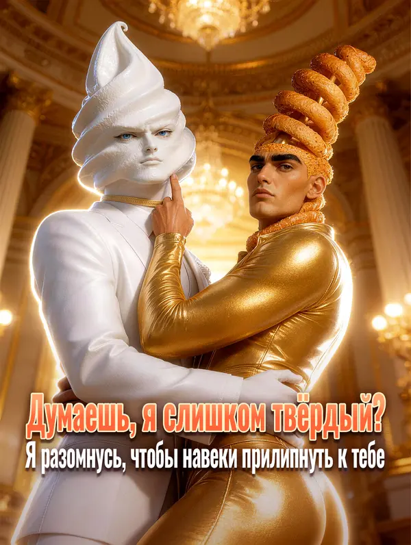 Думаешь, я слишком твёрдый? Я разомнусь, чтобы навеки прилипнуть к тебе
