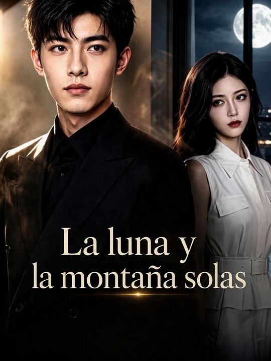 La luna y la montaña solas