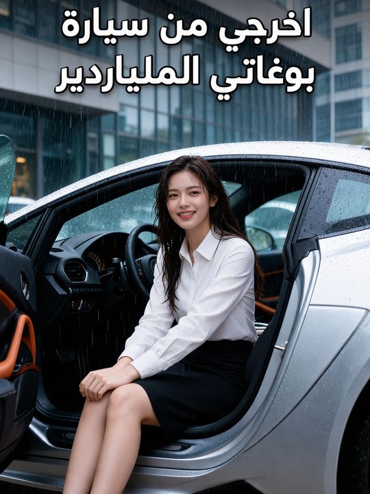 اخرجي من سيارة بوغاتي الملياردير