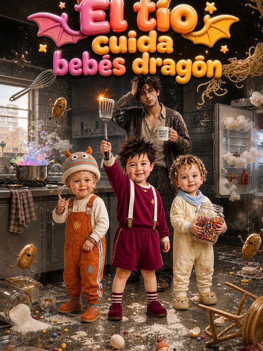 El tío cuida bebés dragón