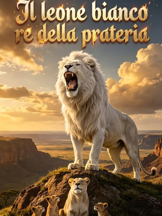 Il leone bianco re della prateria