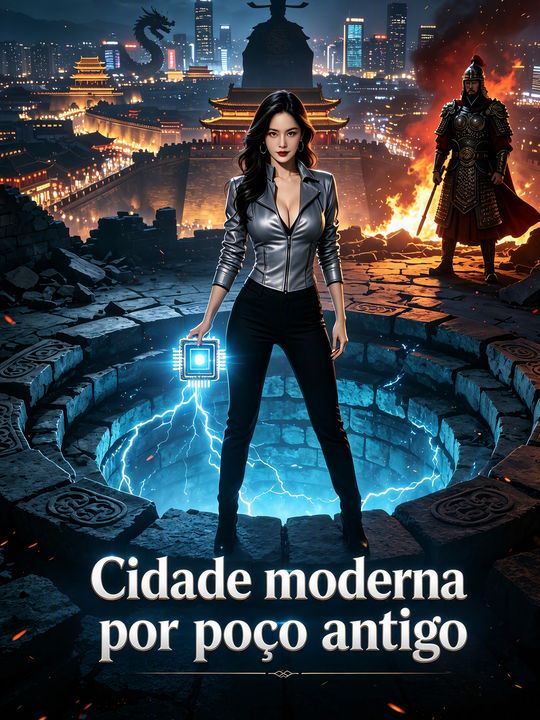 Cidade moderna por poço antigo