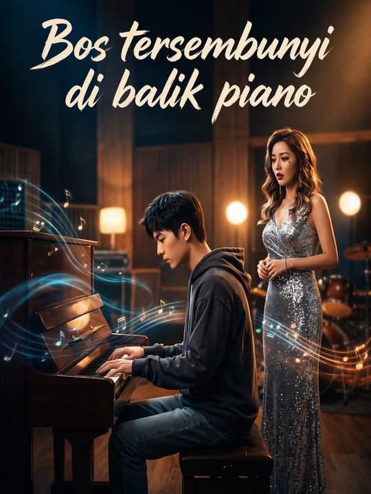 Bos tersembunyi di balik piano