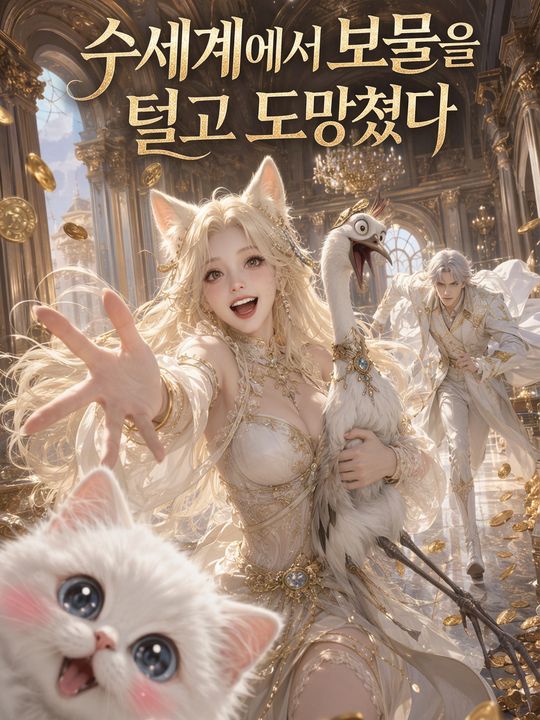 수세계에서 보물을 털고 도망쳤다