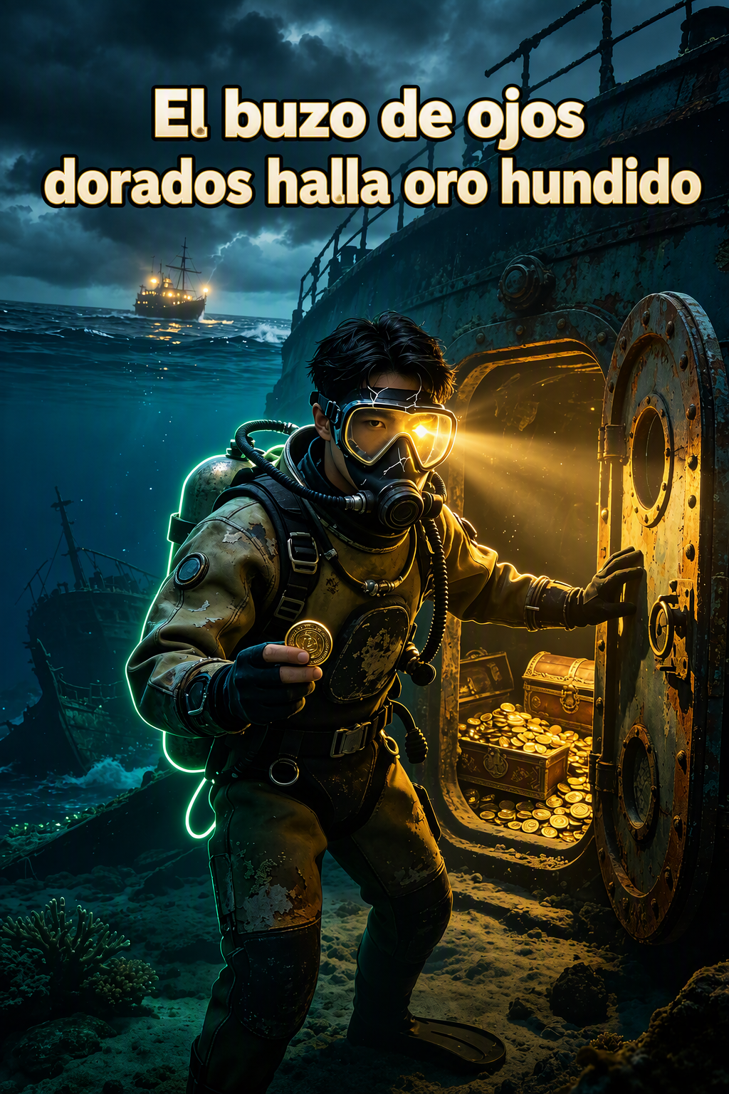 El buzo de ojos dorados halla oro hundido