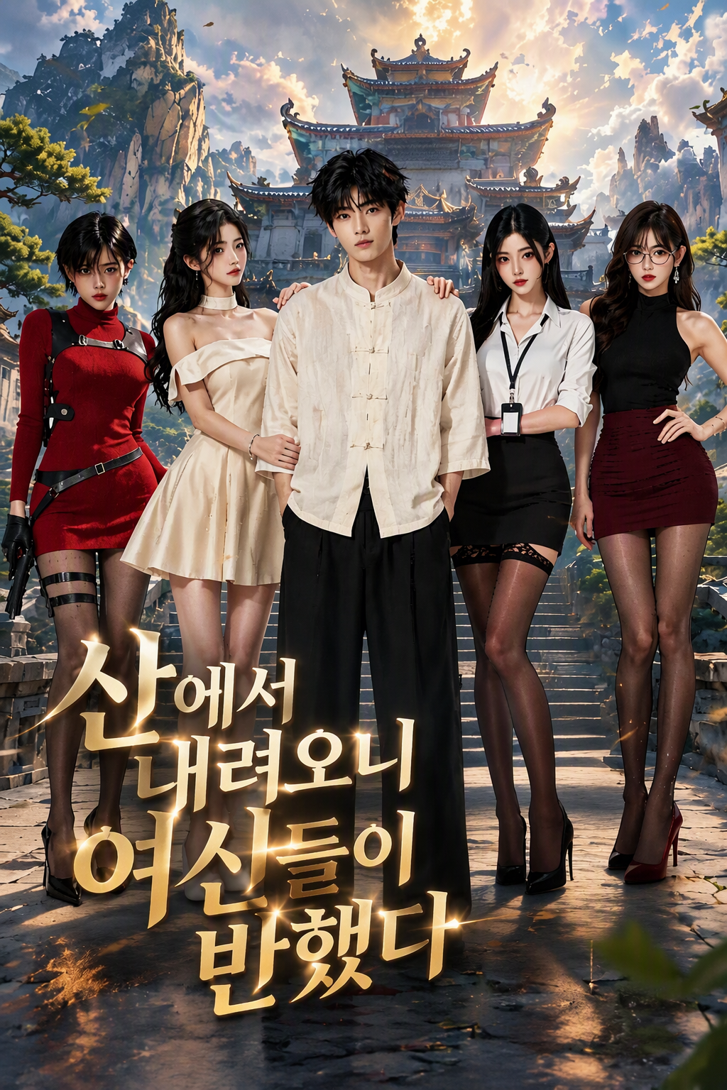 산에서 내려오니 여신들이 반했다