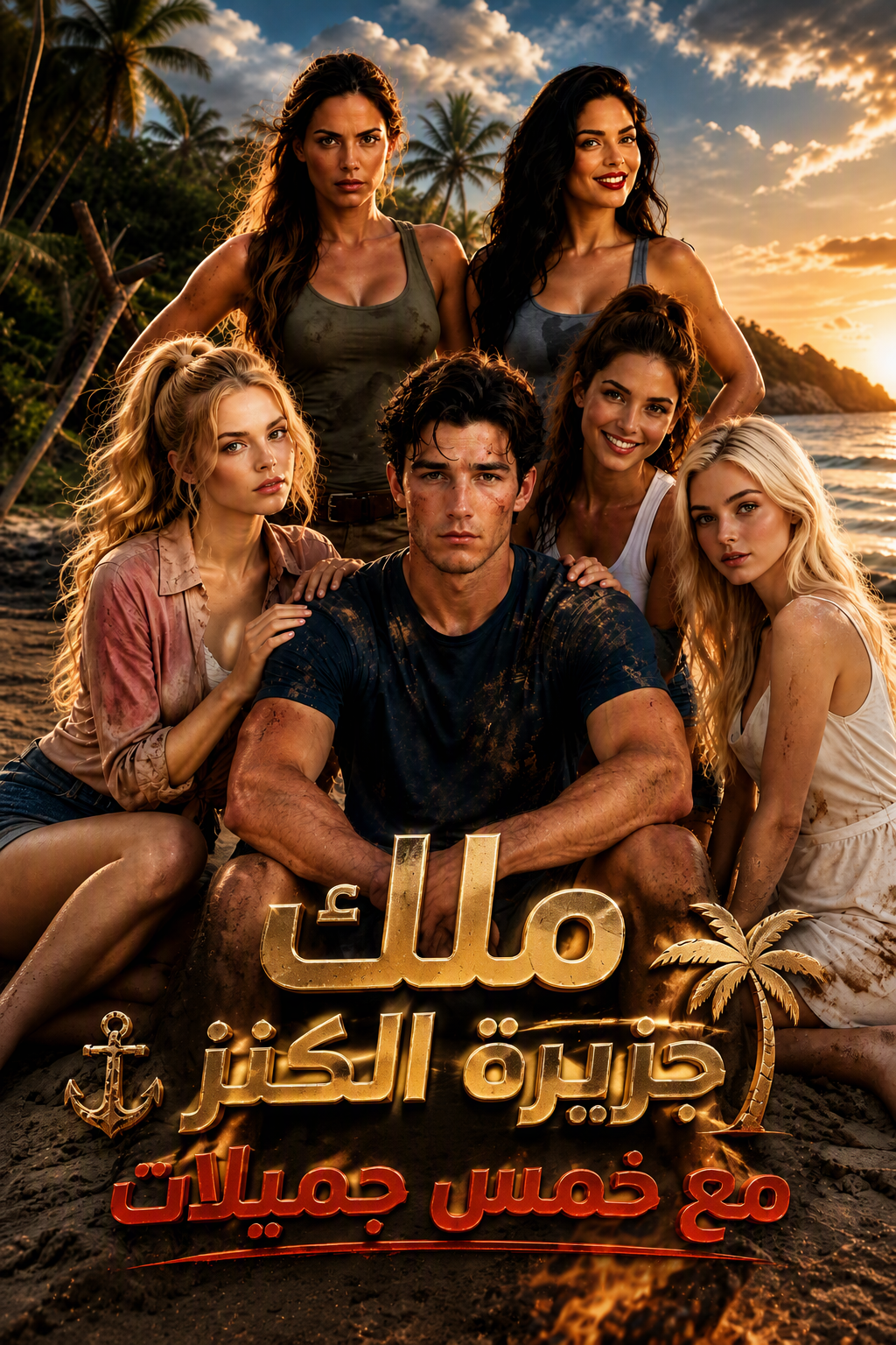 ملك جزيرة الكنز مع خمس جميلات