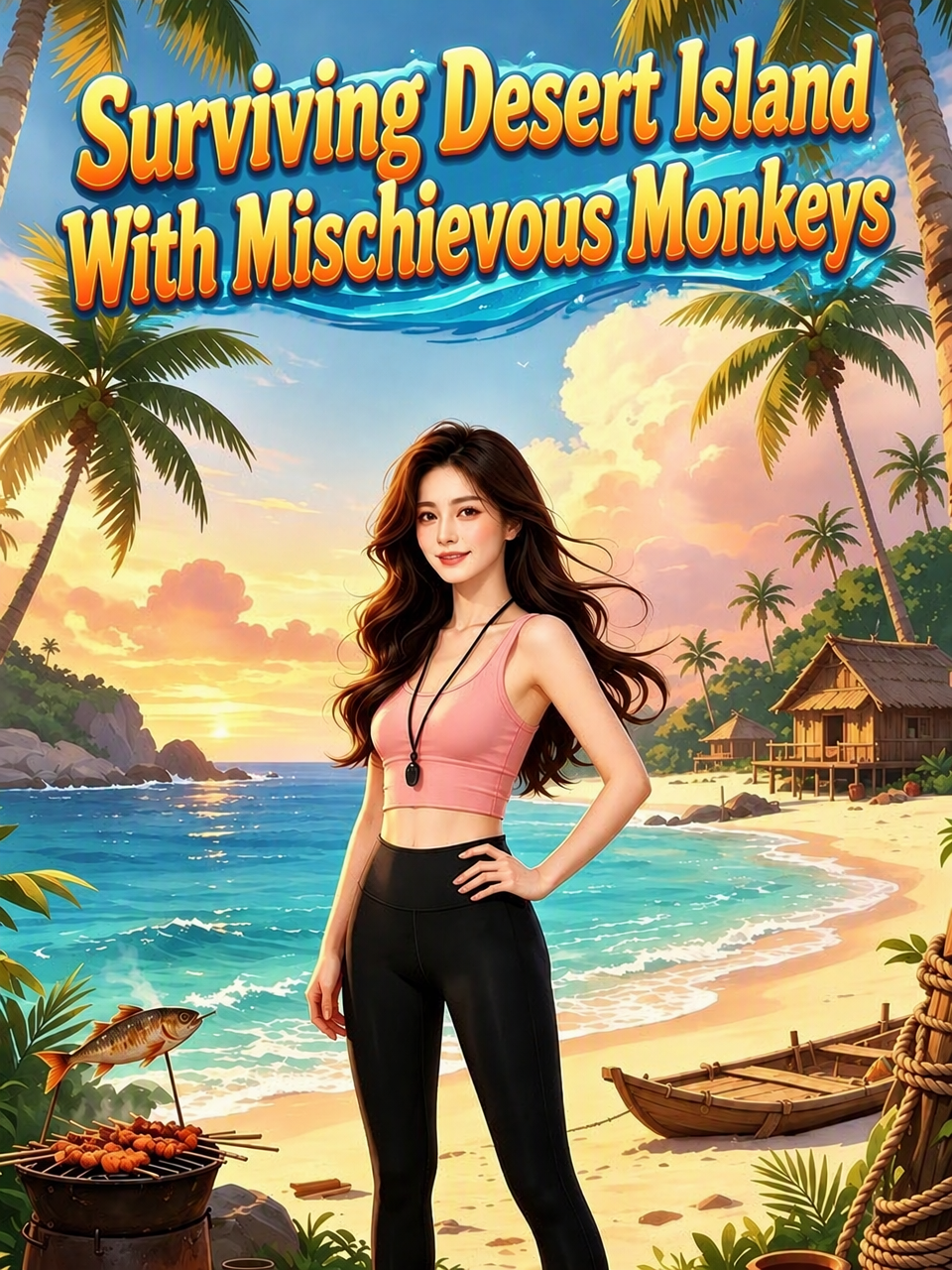 Surviving Desert Island With Mischievous Monkeys